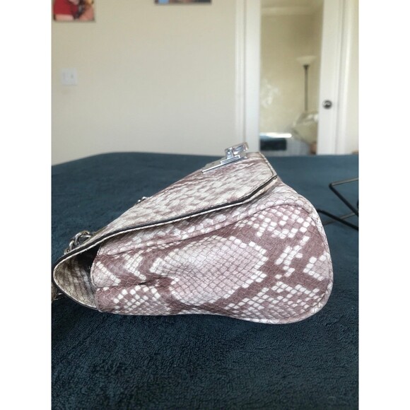 Michael Kors Vivianne Python Snakeskin Print Shoulder Sloan Crossbody Bag - Picture 3 of 11
